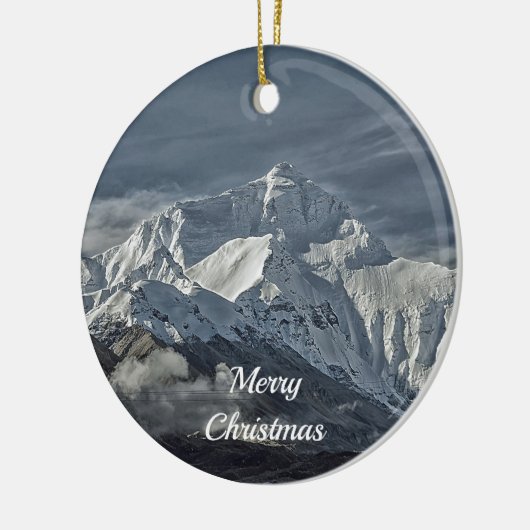 Mt Everest Kerstmis Keramisch Ornament (Links)