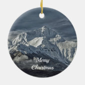 Mt Everest Kerstmis Keramisch Ornament (Achterkant)