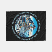 Mt Everest Namche Bazaar Tea House Trekking Nepal  Fleece Deken (Voorkant (Horizontaal))