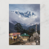 Mt Everest Peak uit Tengboche Himalayan Village Briefkaart (Voorkant)