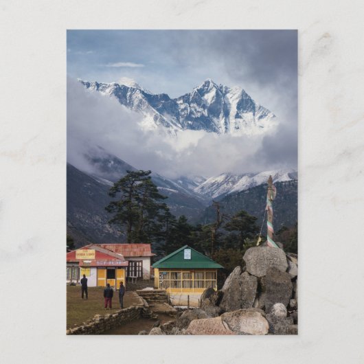 Mt Everest Peak uit Tengboche Himalayan Village Briefkaart (Voorkant)
