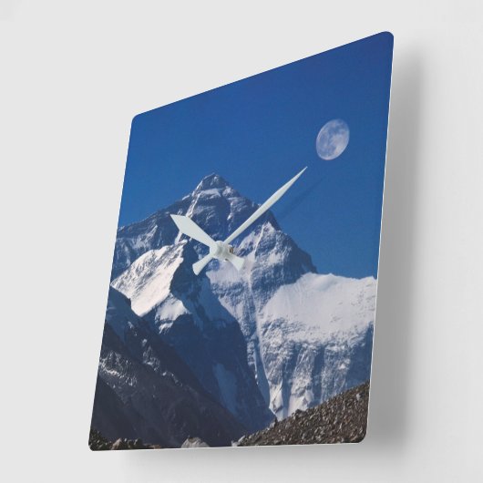 Mt. Everest | Tibet, China Vierkante Klok (Hoek)
