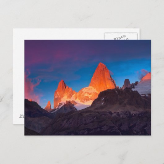 Mt Fitz Roy bij Sunrise Briefkaart (Voorkant / Achterkant)