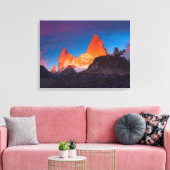 Mt Fitz Roy bij Sunrise Canvas Afdruk (Insitu (Woonkamer))