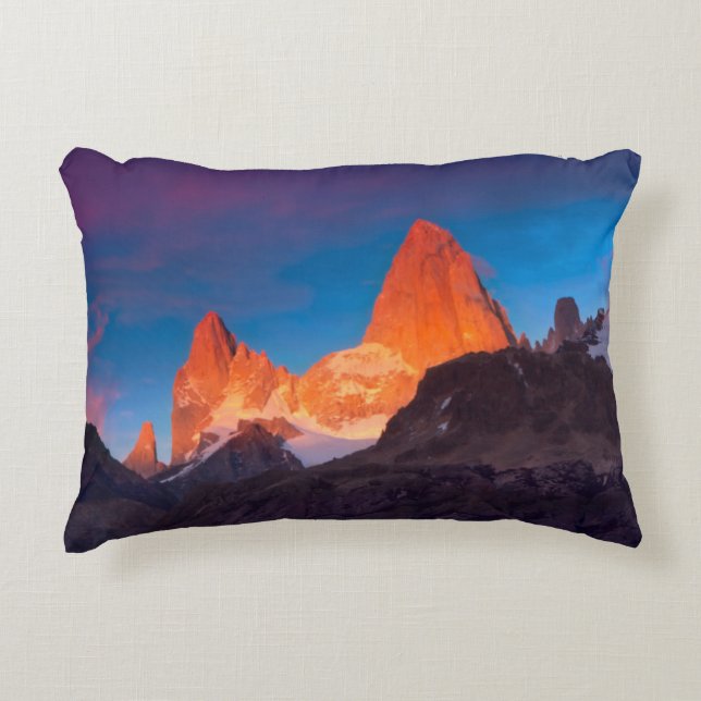 Mt Fitz Roy bij Sunrise Decoratief Kussen (Voorkant)