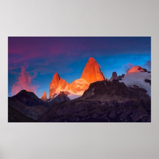 Mt Fitz Roy bij Sunrise Poster (Voorkant)
