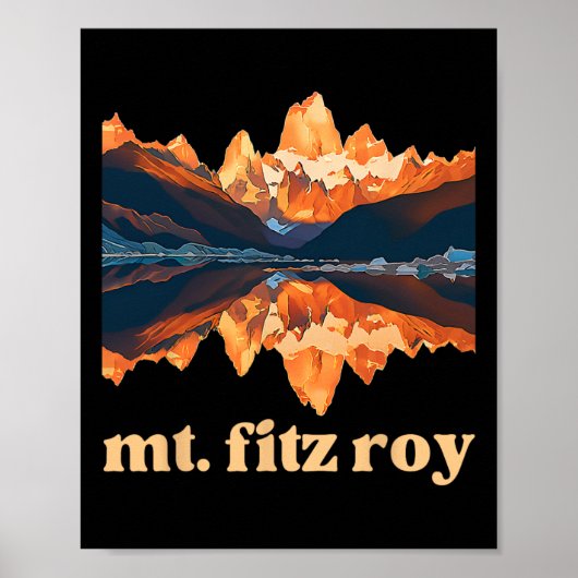 Mt. Fitz Roy-gebergte en Laguna Capri Poster (Voorkant)