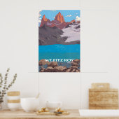 Mt Fitz Roy Patagonia Reisposter Poster (Keuken)