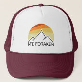 Mt. Foraker Alaska Retro Trucker Pet (Voorkant)