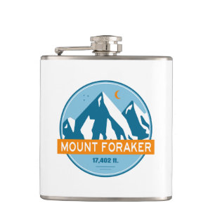 Mt. Foraker Alaska Sterren Maan Heupfles