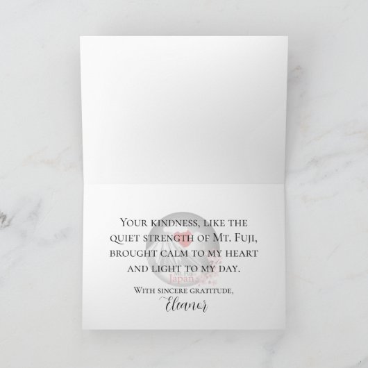 Mt. Fuji Abstract landschap horizontaal Bedankkaart (Binnen)