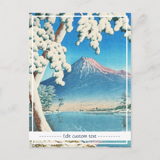 Mt Fuji After Snow Hasui Kawase shin hanga scene Briefkaart (Voorkant)