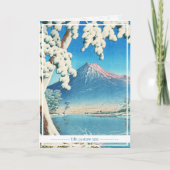 Mt Fuji After Snow Hasui Kawase shin hanga scene Kaart (Voorkant)