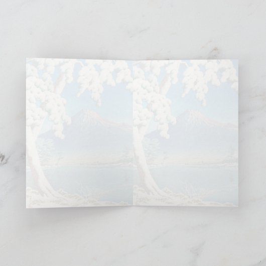 Mt Fuji After Snow Hasui Kawase shin hanga scene Kaart (Binnen)