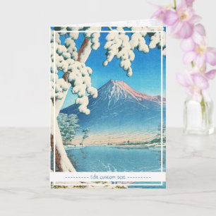 Mt Fuji After Snow Hasui Kawase shin hanga scene Kaart