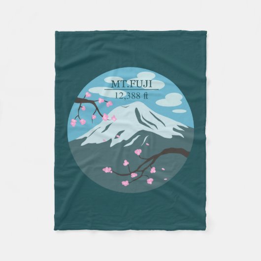 Mt. Fuji Altitude Fleece Deken (Voorkant)