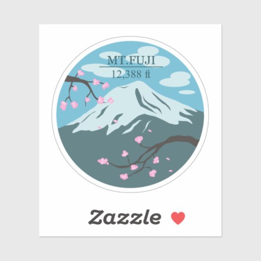 Mt. Fuji Altitude Sticker (Vel)