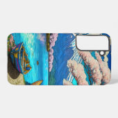 Mt.Fuji Cherry Blossom Samsung Galaxy Hoesje (Achterkant horizontaal)