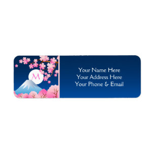 Mt Fuji Cherry Blossom Spring Japan Night Sakura Etiket