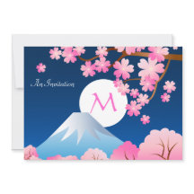 Mt Fuji Cherry Blossom Spring Japan Night Sakura