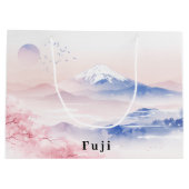 Mt. Fuji & Cherry Blossoms Elegant Groot Cadeauzakje (Achterkant)