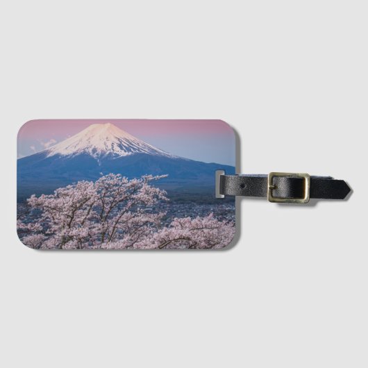 Mt Fuji en Cherry Blossom Bagagelabel (Voorkant (horizontaal))
