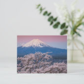 Mt Fuji en Cherry Blossom Briefkaart (Staand voorkant)