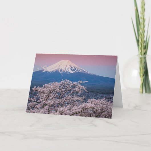 Mt Fuji en Cherry Blossom Kaart (Voorkant)