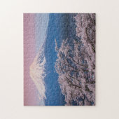 Mt Fuji en Cherry Blossom Legpuzzel (Verticaal)