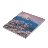Mt Fuji en Cherry Blossom Tegeltje (Zijkant)