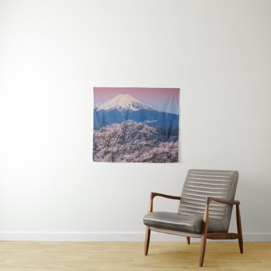Mt Fuji en Cherry Blossom Wandkleed (In Situ (horizontaal))