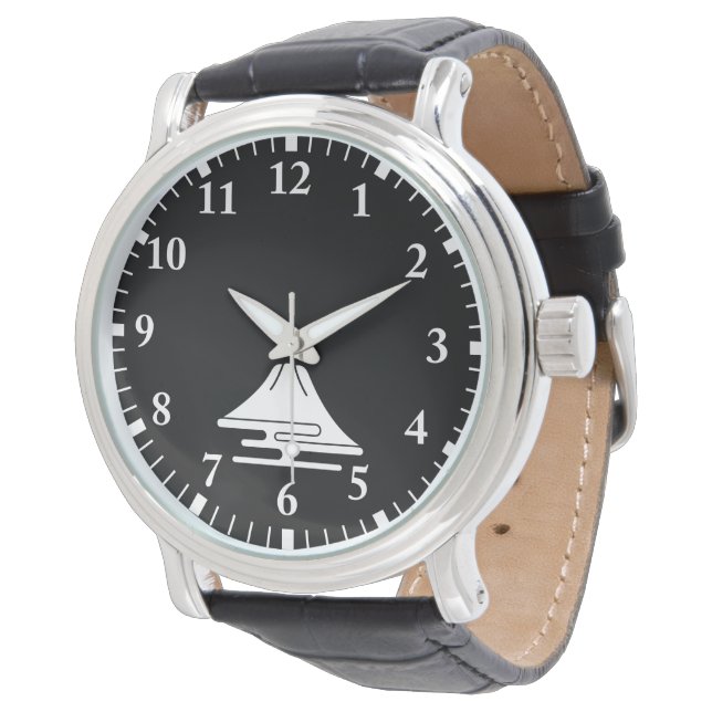 Mt.Fuji en nevel Horloge (Gekanteld)