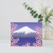 Mt. Fuji en Sakura-bloesems Briefkaart (Staand voorkant)