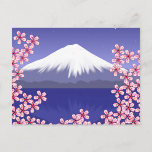 Mt. Fuji en Sakura-bloesems Briefkaart
