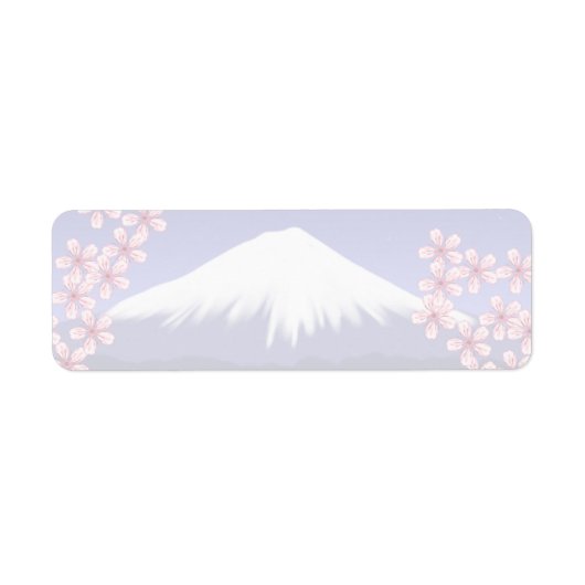 Mt. Fuji en Sakura Blossom Etiket (Voorkant)