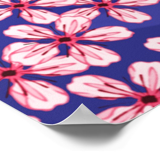 Mt. Fuji en Sakura Blossom Poster (Hoek)