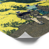 Mt Fuji gezien vanaf de Mishima Pass Hokusai 1830 Poster (Hoek)