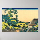 Mt Fuji gezien vanaf de Mishima Pass Hokusai 1830 Poster (Voorkant)