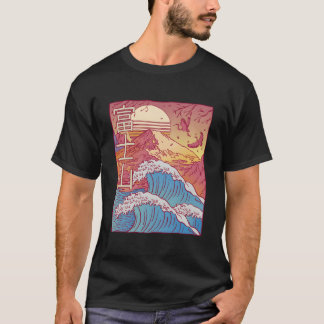 Mt Fuji Grote Golf van Kanagawa Japan Geïnspireerd T-shirt