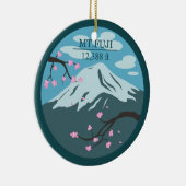 Mt. Fuji Hoogte Keramisch Ornament (Rechts)