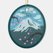 Mt. Fuji Hoogte Keramisch Ornament (Links)