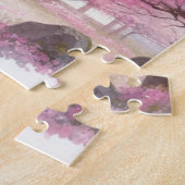 Mt. Fuji in Bloom – Sakura Puzzle Legpuzzel (Zijkant)