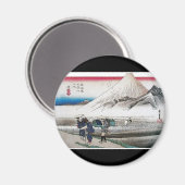 Mt. Fuji in de ochtend, Japan circa 1831-1834 Magneet (Voorkant / Achterkant)