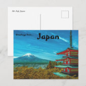Mt Fuji Japan Briefkaart (Voorkant / Achterkant)