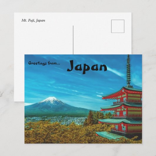 Mt Fuji Japan Briefkaart (Voorkant / Achterkant)