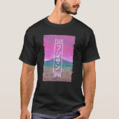 Mt Fuji Japan Glitch Japanse aporgolf esthetisch T-shirt (Voorkant)
