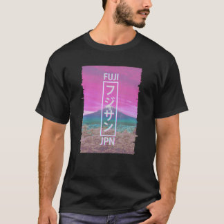 Mt Fuji Japan Glitch Japanse aporgolf esthetisch T-shirt