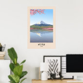 Mt Fuji Japan Reisposter Poster (Thuiskantoor)