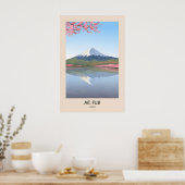 Mt Fuji Japan Reisposter Poster (Keuken)