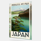 Mt Fuji Japan Reisposter Vintage Kunst Acryl Bord (Hoek)